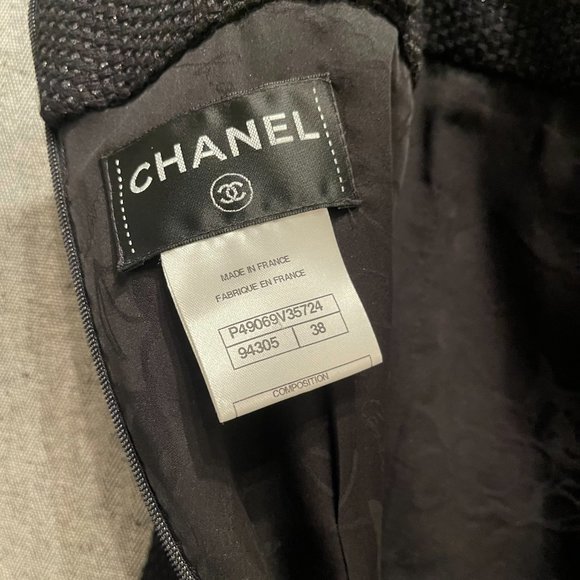 Chanel Tweed Mini Dress in Dark Gray / Black - Picture 13 of 16
